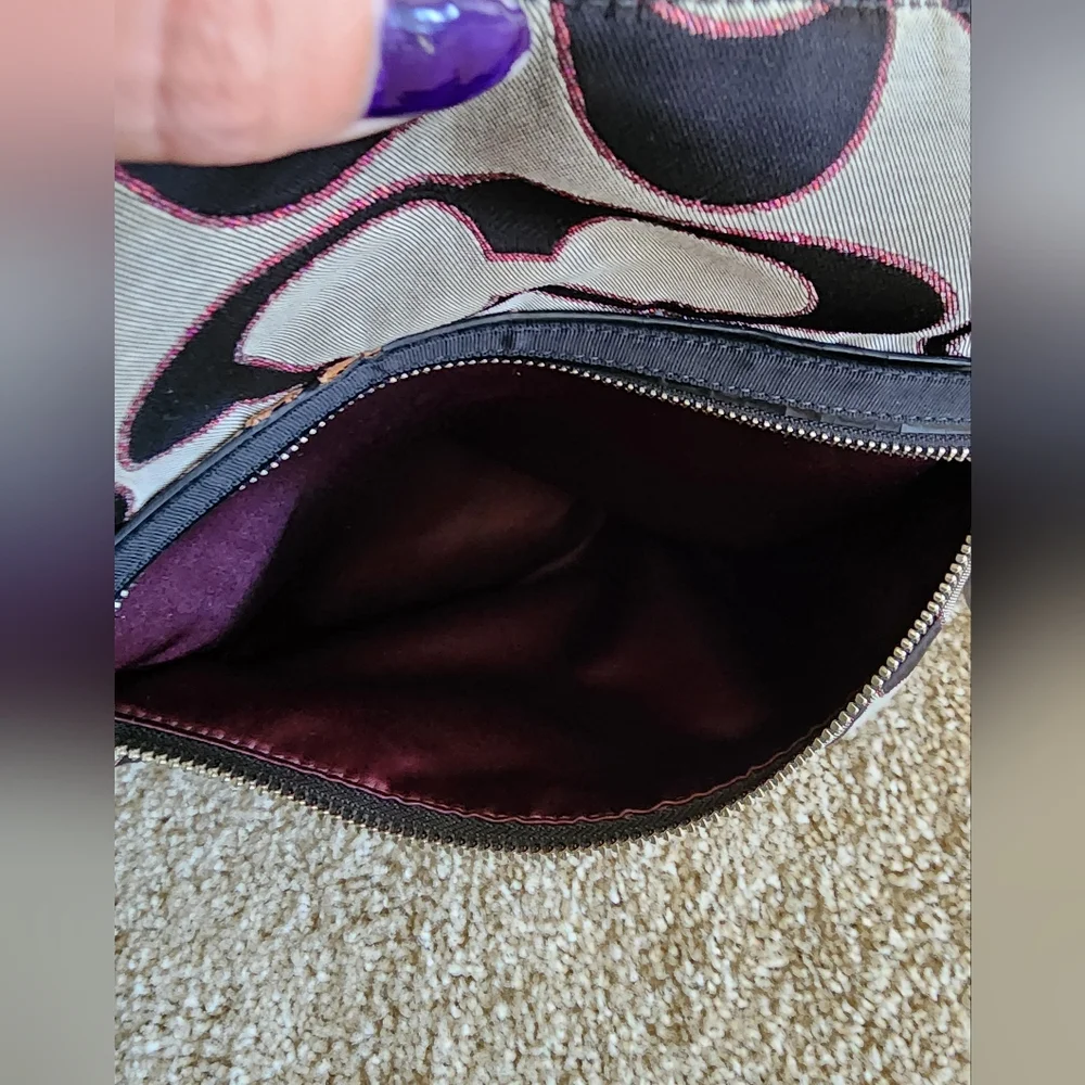 Authentic Coach Purse Black, Gray, Pink - Picture 8 of 15